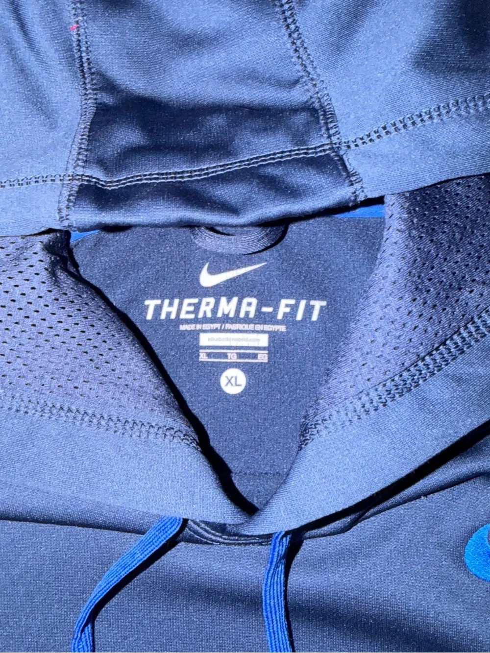 Nike Navy and Royal Blue Pullover Hoodie